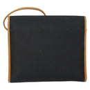 SAINT LAURENT Shoulder Bag PVC Black Gold Auth 147681-2