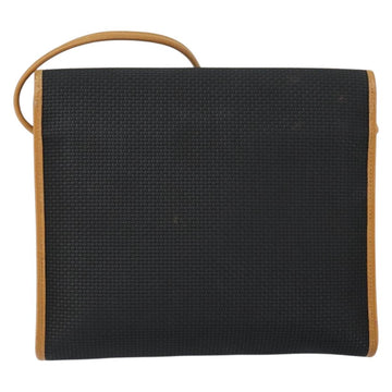 SAINT LAURENT Shoulder Bag PVC Black Gold Auth 147681 - 0