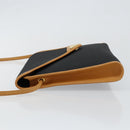 SAINT LAURENT Shoulder Bag PVC Black Gold Auth 147681-4