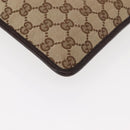 GUCCI GG Canvas Shoulder Bag Beige Silver 27639 Auth 147682-14