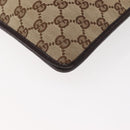 GUCCI GG Canvas Shoulder Bag Beige Silver 27639 Auth 147682-15