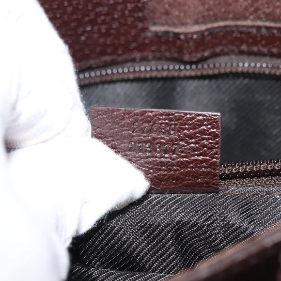 GUCCI GG Canvas Shoulder Bag Beige Silver 27639 Auth 147682