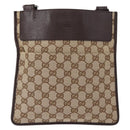 GUCCI GG Canvas Shoulder Bag Beige Silver 27639 Auth 147682-13