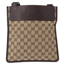 GUCCI GG Canvas Shoulder Bag Beige Silver 27639 Auth 147682-2