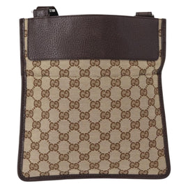 GUCCI GG Canvas Shoulder Bag Beige Silver 27639 Auth 147682 - 0