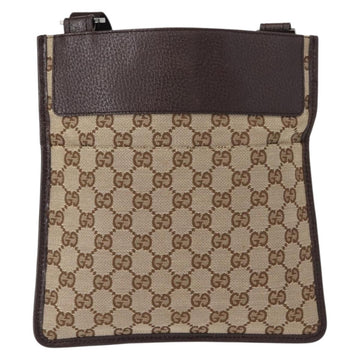 GUCCI GG Canvas Shoulder Bag Beige Silver 27639 Auth 147682 - 0