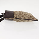 GUCCI GG Canvas Shoulder Bag Beige Silver 27639 Auth 147682-4