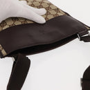 GUCCI GG Canvas Shoulder Bag Beige Silver 27639 Auth 147682-6