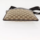 GUCCI GG Canvas Shoulder Bag Beige Silver 27639 Auth 147682-5