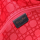 Christian Dior Lady Dior Canage Hand Bag Lamb Skin Black Auth 147686-11