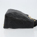Christian Dior Lady Dior Canage Hand Bag Lamb Skin Black Auth 147686-3