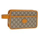 GUCCI GG Supreme Clutch Bag PVC Beige Gold 625764 Auth 147688M-1