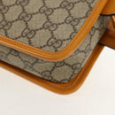 GUCCI GG Supreme Clutch Bag PVC Beige Gold 625764 Auth 147688M-16