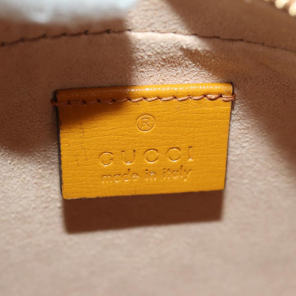 GUCCI GG Supreme Clutch Bag PVC Beige Gold 625764 Auth 147688M