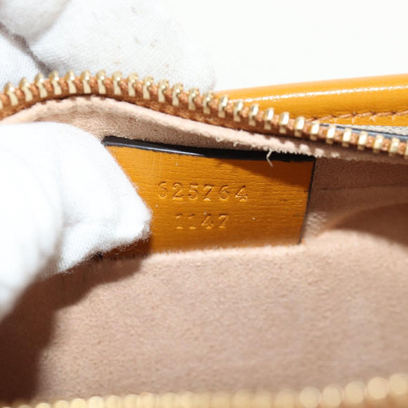 GUCCI GG Supreme Clutch Bag PVC Beige Gold 625764 Auth 147688M