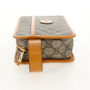 GUCCI GG Supreme Clutch Bag PVC Beige Gold 625764 Auth 147688M-4