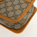 GUCCI GG Supreme Clutch Bag PVC Beige Gold 625764 Auth 147688M-14