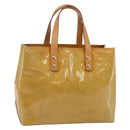 LOUIS VUITTON Monogram Vernis Reade PM Hand Bag Beige M91334 LV Auth 147708-1