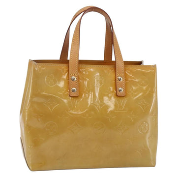 LOUIS VUITTON Monogram Vernis Reade PM Hand Bag Beige M91334 LV Auth 147708
