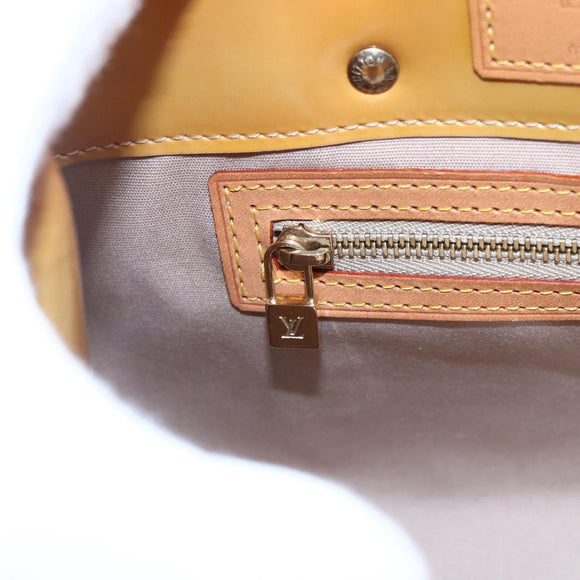 LOUIS VUITTON Monogram Vernis Reade PM Hand Bag Beige M91334 LV Auth 147708