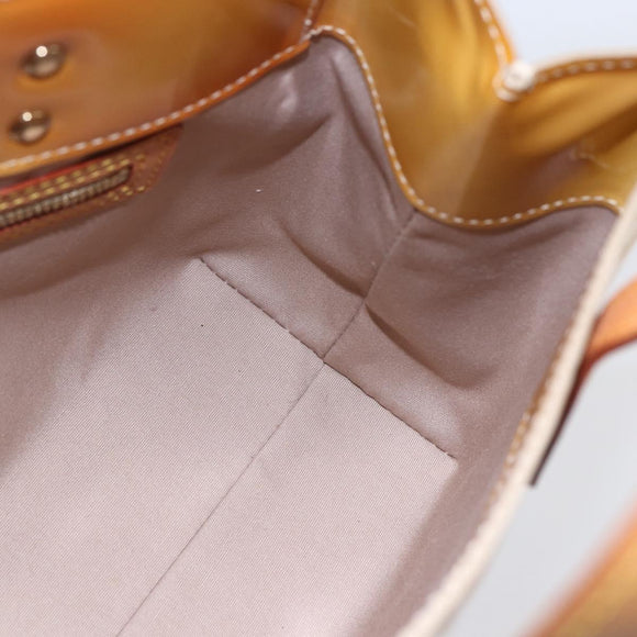 LOUIS VUITTON Monogram Vernis Reade PM Hand Bag Beige M91334 LV Auth 147708