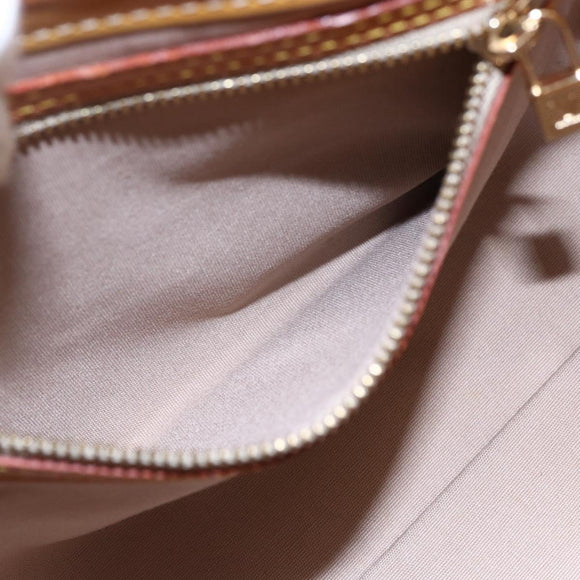 LOUIS VUITTON Monogram Vernis Reade PM Hand Bag Beige M91334 LV Auth 147708