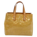 LOUIS VUITTON Monogram Vernis Reade PM Hand Bag Beige M91334 LV Auth 147708-13