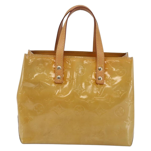 LOUIS VUITTON Monogram Vernis Reade PM Hand Bag Beige M91334 LV Auth 147708