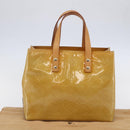 LOUIS VUITTON Monogram Vernis Reade PM Hand Bag Beige M91334 LV Auth 147708-12