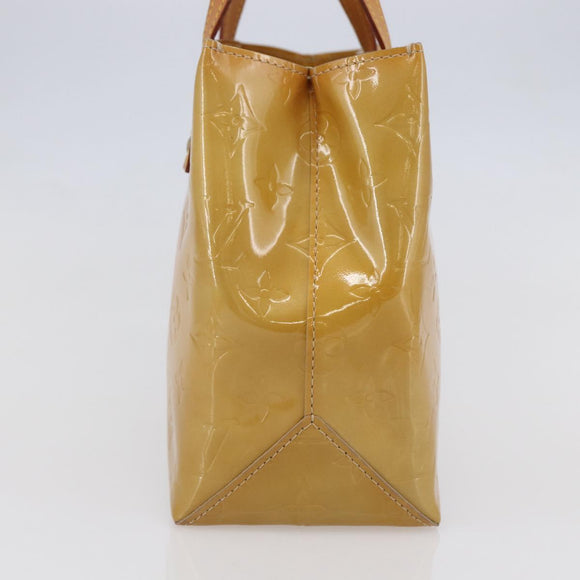 LOUIS VUITTON Monogram Vernis Reade PM Hand Bag Beige M91334 LV Auth 147708