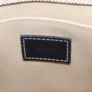 Chloe Woody Small Hand Bag Canvas 2way Beige Navy Auth 147711-18