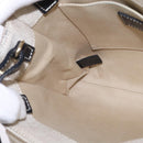 Chloe Woody Small Hand Bag Canvas 2way Beige Navy Auth 147711-20