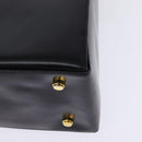 Salvatore Ferragamo Gancini Hand Bag Leather 2way Black Gold Auth 147713-18