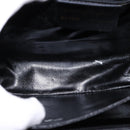 Salvatore Ferragamo Gancini Hand Bag Leather 2way Black Gold Auth 147713-11