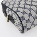 GUCCI GG Supreme Sherry Line Shoulder Bag PVC Navy Gold 72 001 4071 Auth 147721-16