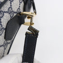 GUCCI GG Supreme Sherry Line Shoulder Bag PVC Navy Gold 72 001 4071 Auth 147721-9