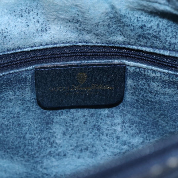 GUCCI GG Supreme Sherry Line Shoulder Bag PVC Navy Gold 72 001 4071 Auth 147721