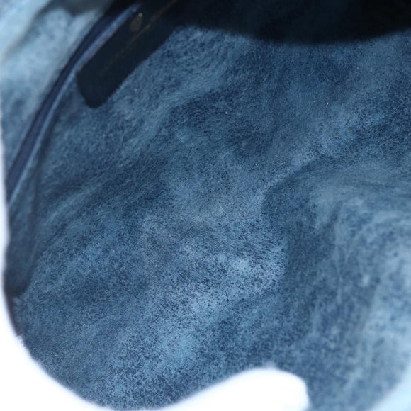 GUCCI GG Supreme Sherry Line Shoulder Bag PVC Navy Gold 72 001 4071 Auth 147721