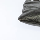 GUCCI Guccissima GG Canvas Shoulder Bag Leather Gray Gold 201538 Auth 147723-9