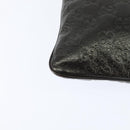 GUCCI Guccissima GG Canvas Shoulder Bag Leather Gray Gold 201538 Auth 147723-15