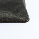 GUCCI Guccissima GG Canvas Shoulder Bag Leather Gray Gold 201538 Auth 147723-16