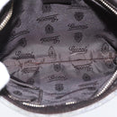 GUCCI Guccissima GG Canvas Shoulder Bag Leather Gray Gold 201538 Auth 147723-11