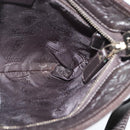 GUCCI Guccissima GG Canvas Shoulder Bag Leather Gray Gold 201538 Auth 147723-18