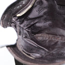 GUCCI Guccissima GG Canvas Shoulder Bag Leather Gray Gold 201538 Auth 147723-19