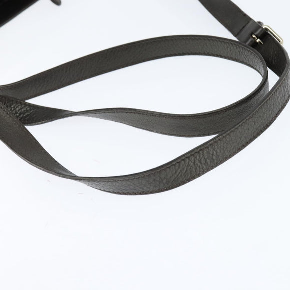 GUCCI Guccissima GG Canvas Shoulder Bag Leather Gray Gold 201538 Auth 147723