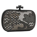 BOTTEGA VENETA Knot Pouch Clutch Pouch metal Gray Auth 147725A-1