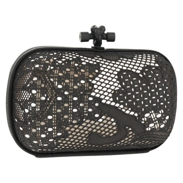 BOTTEGA VENETA Knot Pouch Clutch Pouch metal Gray Auth 147725SAV