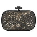 BOTTEGA VENETA Knot Pouch Clutch Pouch metal Gray Auth 147725A-13