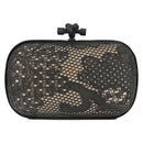 BOTTEGA VENETA Knot Pouch Clutch Pouch metal Gray Auth 147725SAV-2