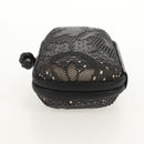 BOTTEGA VENETA Knot Pouch Clutch Pouch metal Gray Auth 147725A-3